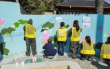 영암군, 두드림봉사단과 함께 노후 담벼락에 희망을 그리다