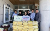 박재은 한국쌀전업농 함평군연합회장, 해보면에 쌀 50포 기부